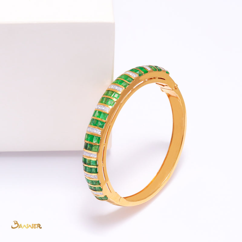Emerald and Diamond Wasit Bracelet
