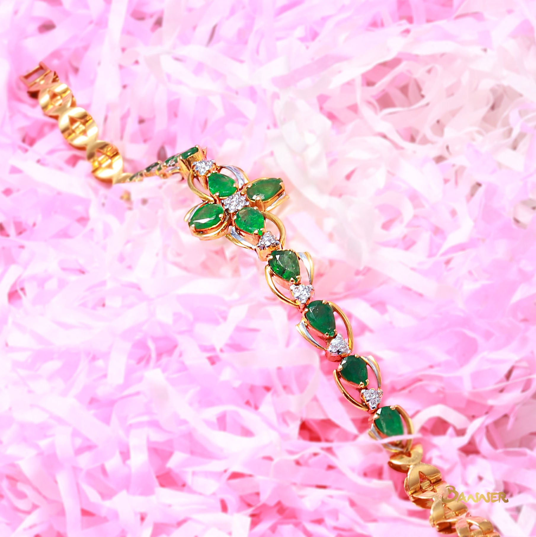 Emerald Rain-drop Bracelet