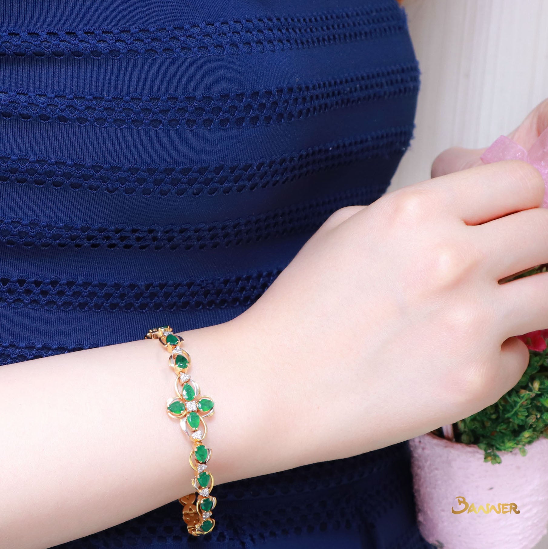 Emerald Rain-drop Bracelet