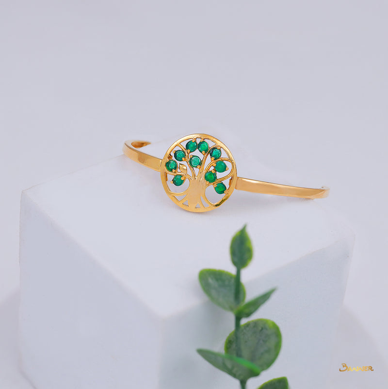 Emerald Tree of Life Bracelet