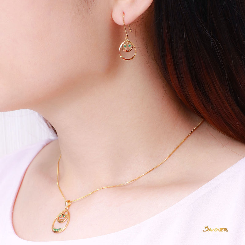 Emerald Pyit-Taing-Daung Earrings