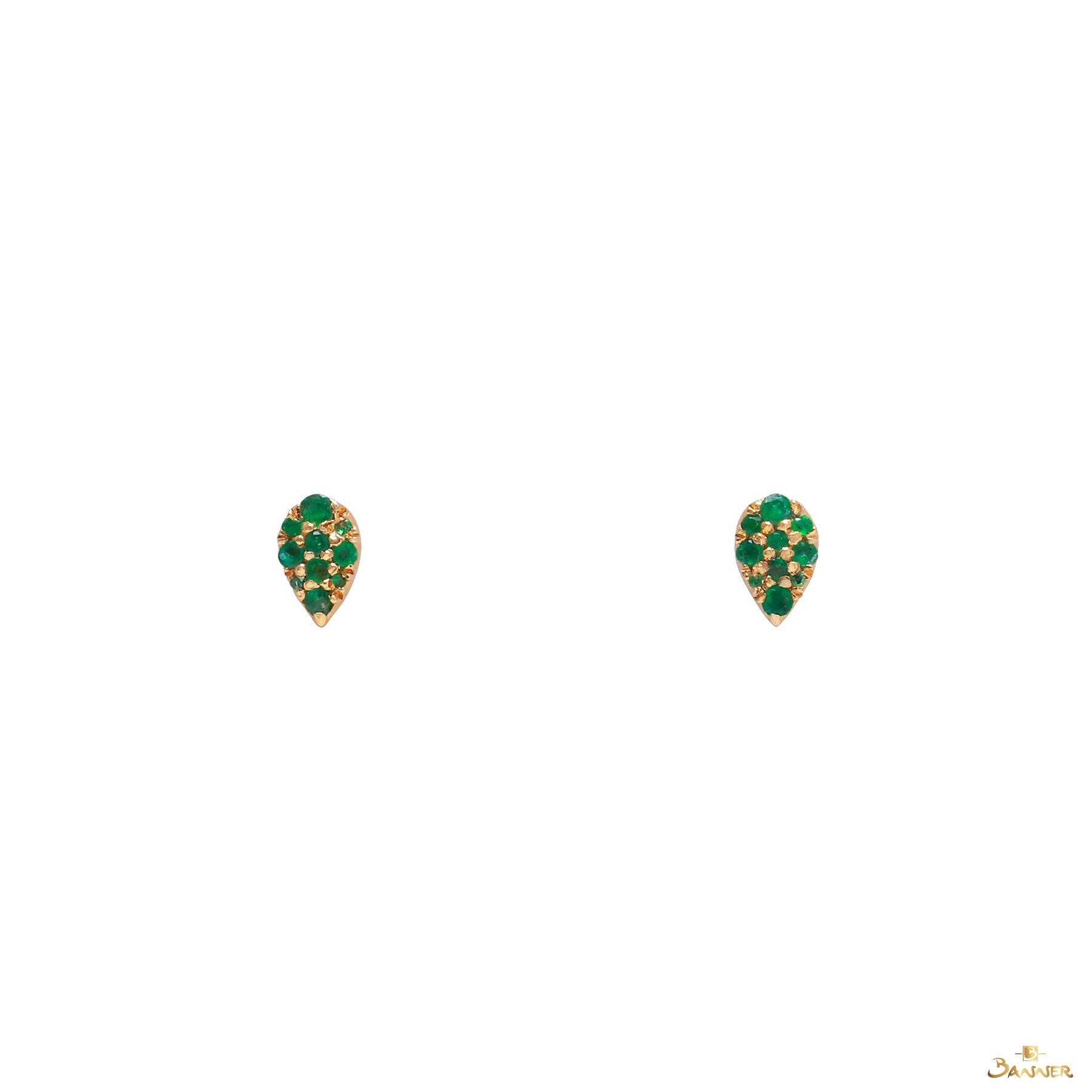 Emerald and Diamond 3-way Rain-drop Earrings