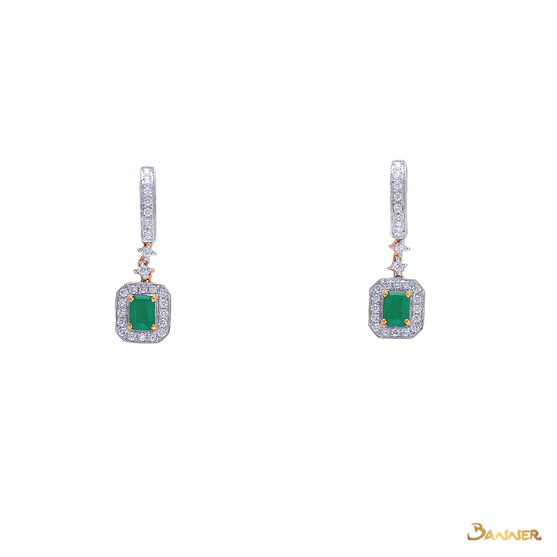 Emerald and Diamond Earrings