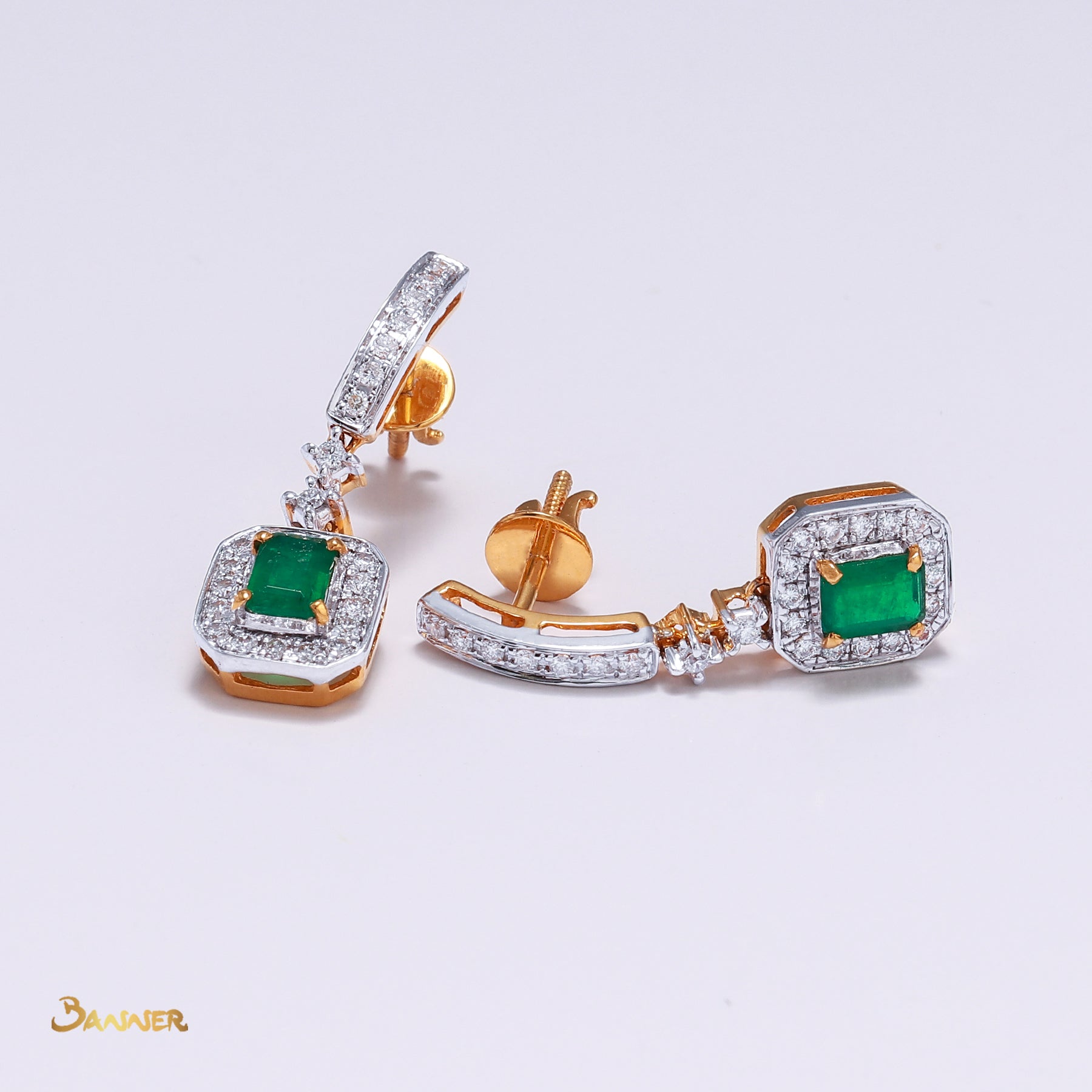 Emerald and Diamond Earrings