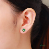 Emerald and Diamond Chel Earrings