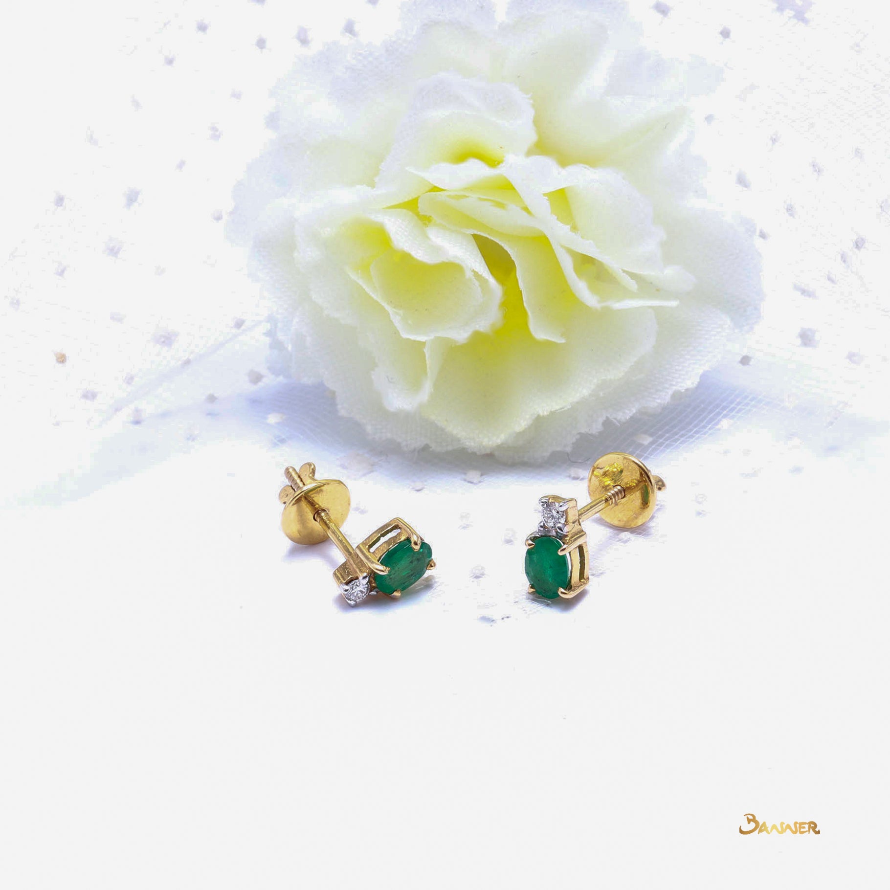 Emerald and Diamond Petite Set