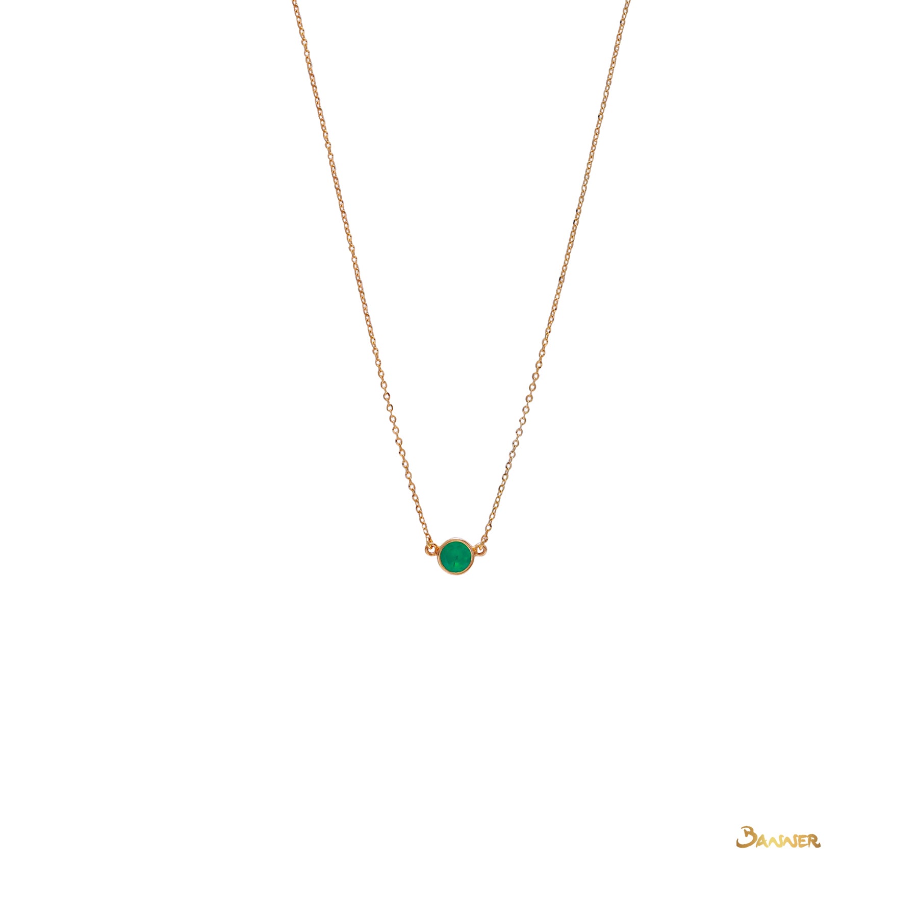 Emerald Solitaire Necklace