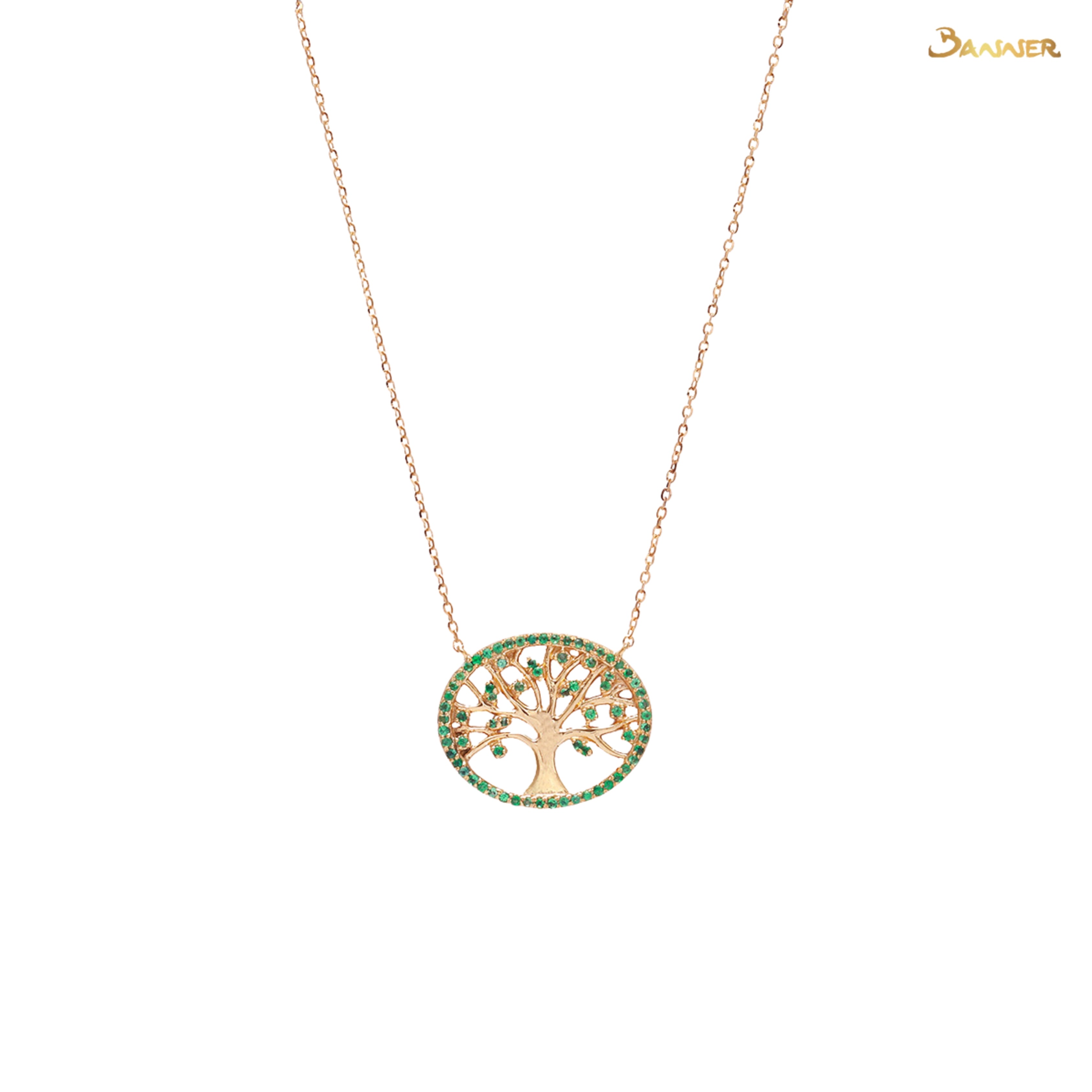 Emerald Tree of Life Necklace