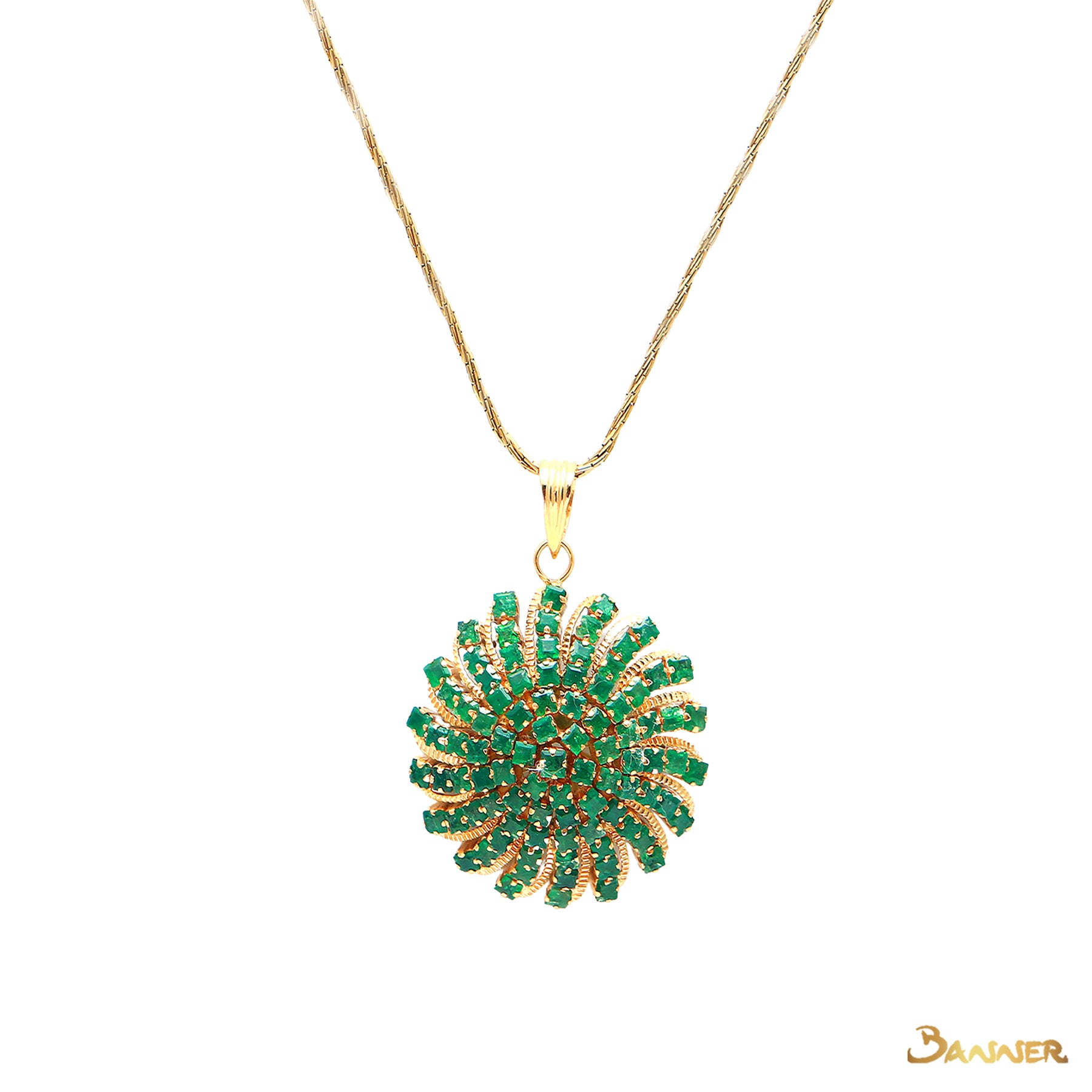 Emerald Fancier Design Pendant