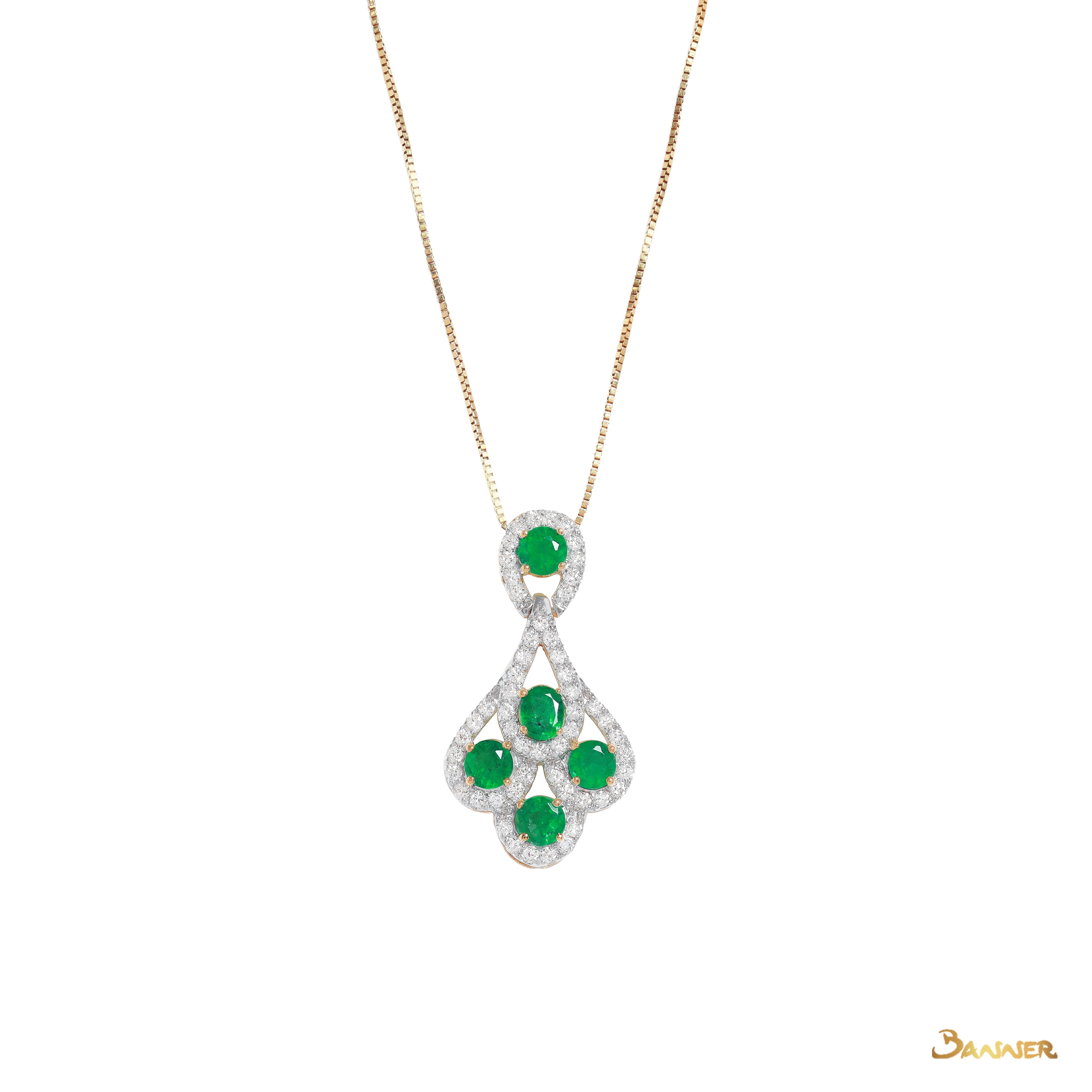 Emerald and Diamond Pride Pendant