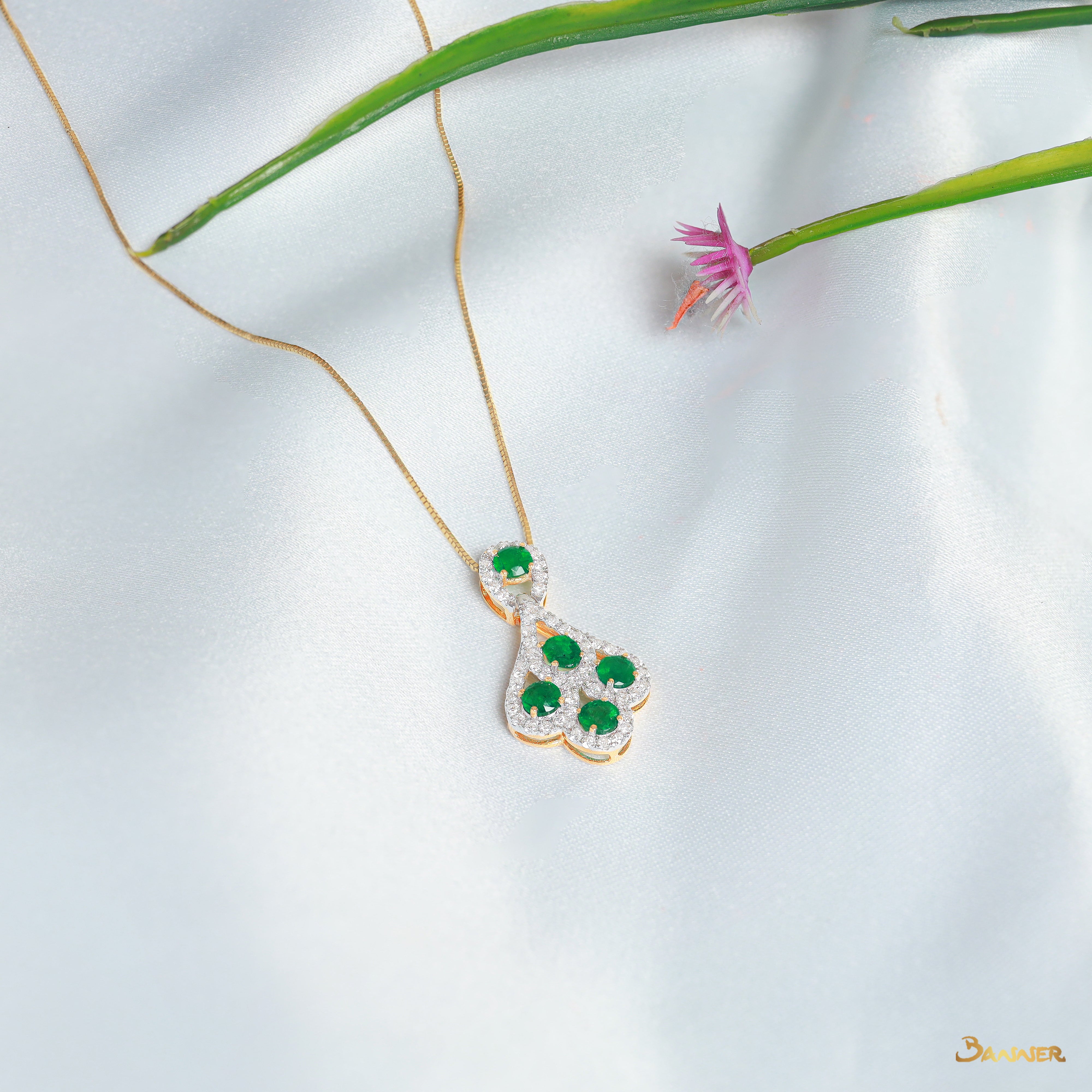 Emerald and Diamond Pride Pendant