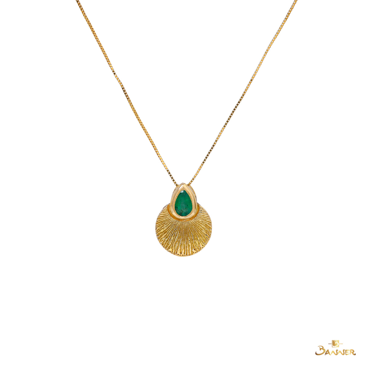 Emerald Rain Drop Cleo Pendant