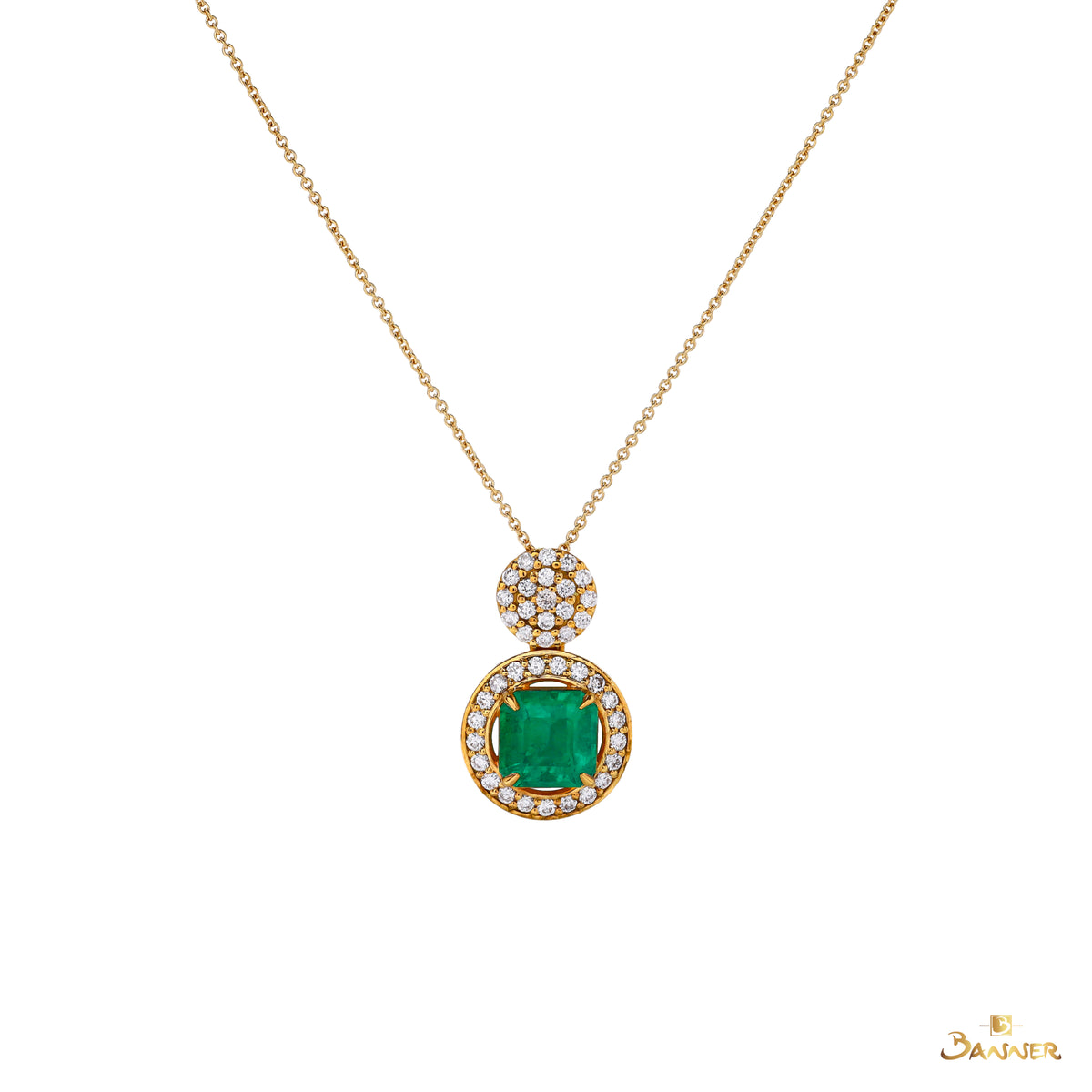 Columbia Emerald and Diamond Celo Pendant