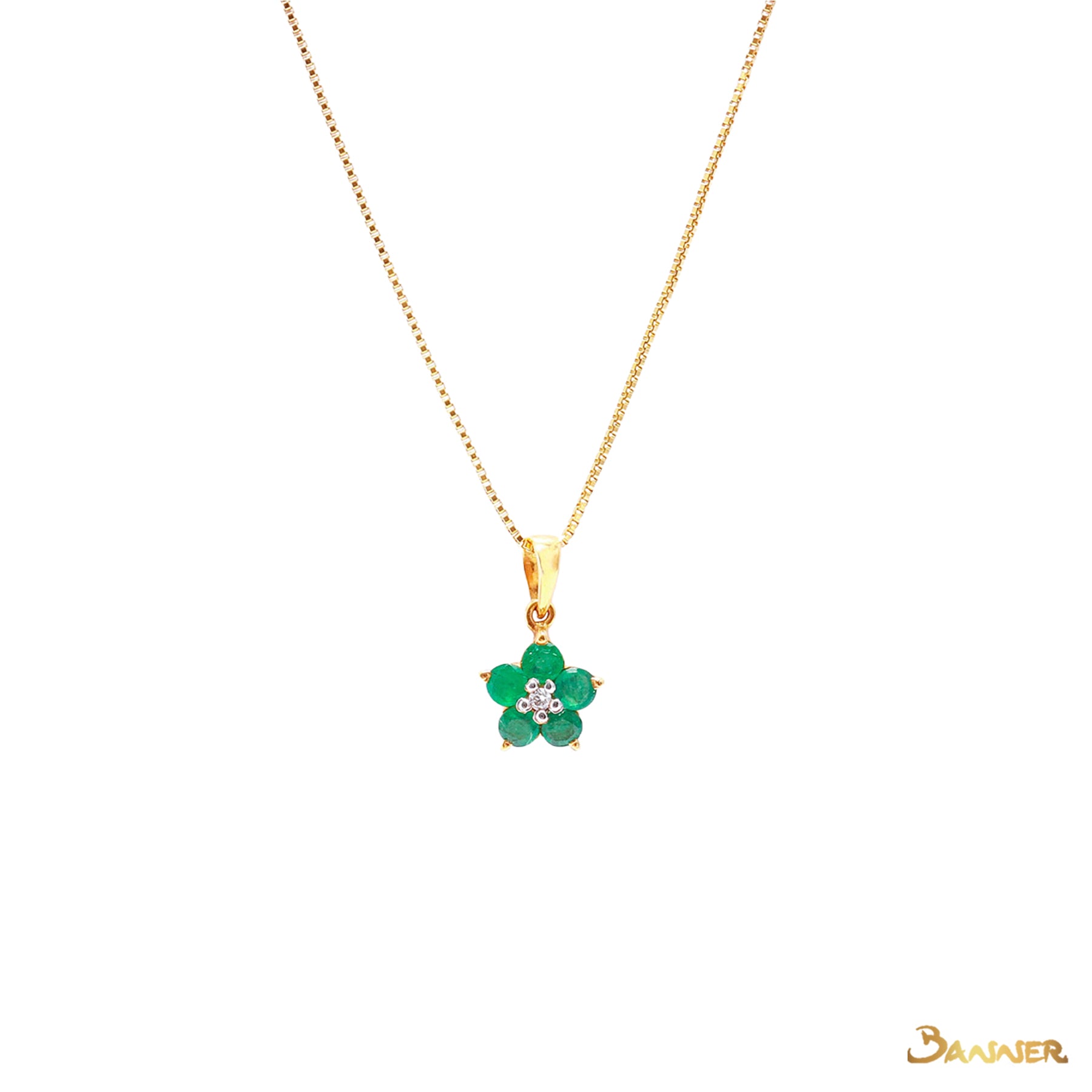 Emerald and Diamond Chel Pendant