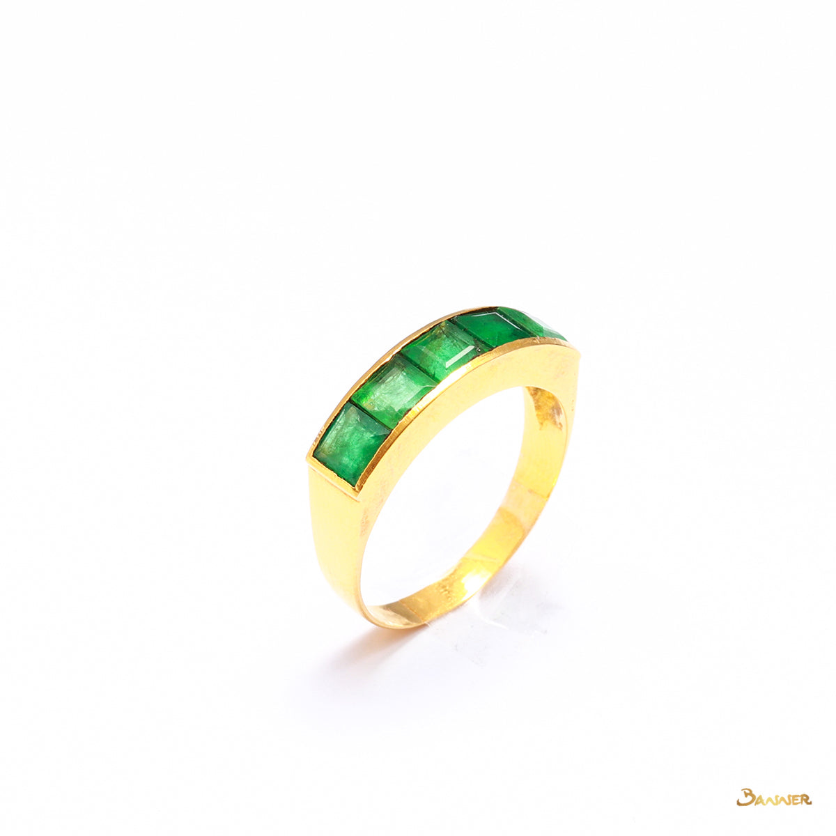 Emerald Channel Ring