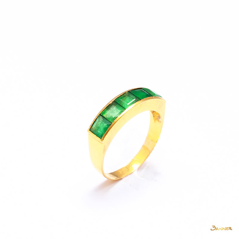 Emerald Channel Ring