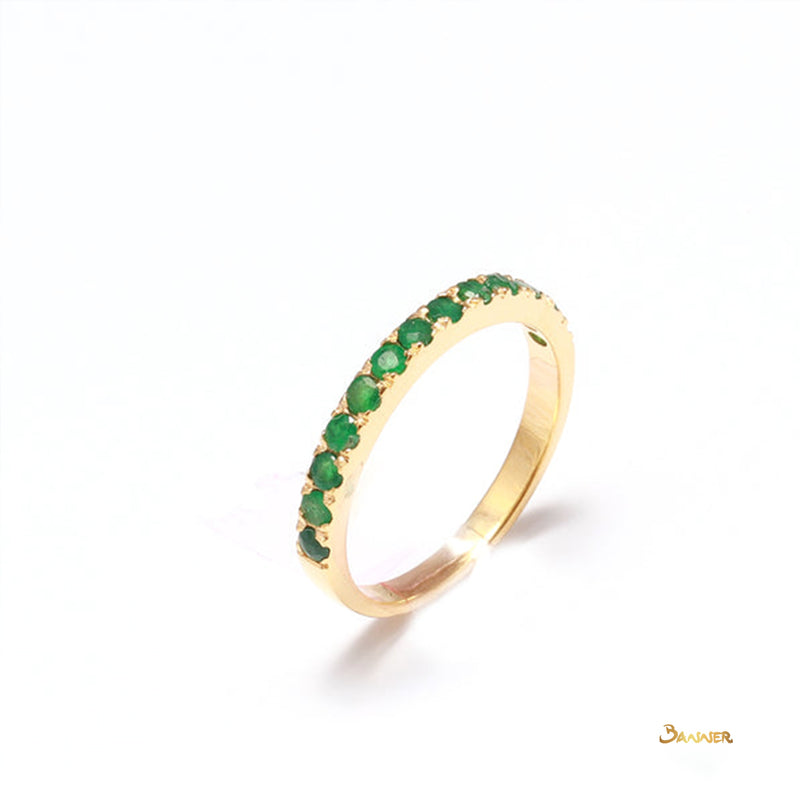 Emerald Pave Setting Ring