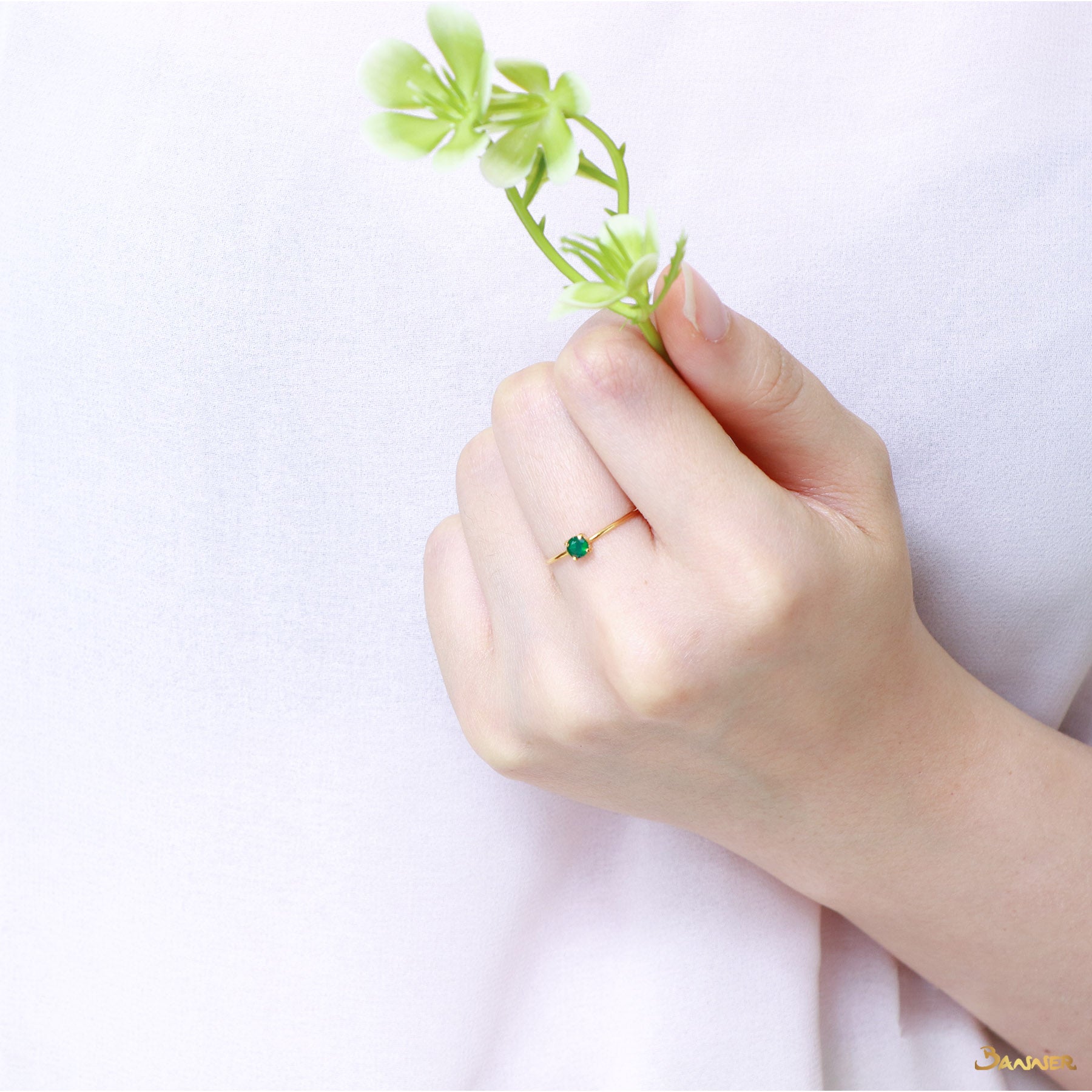 Emerald Solitaire Ring