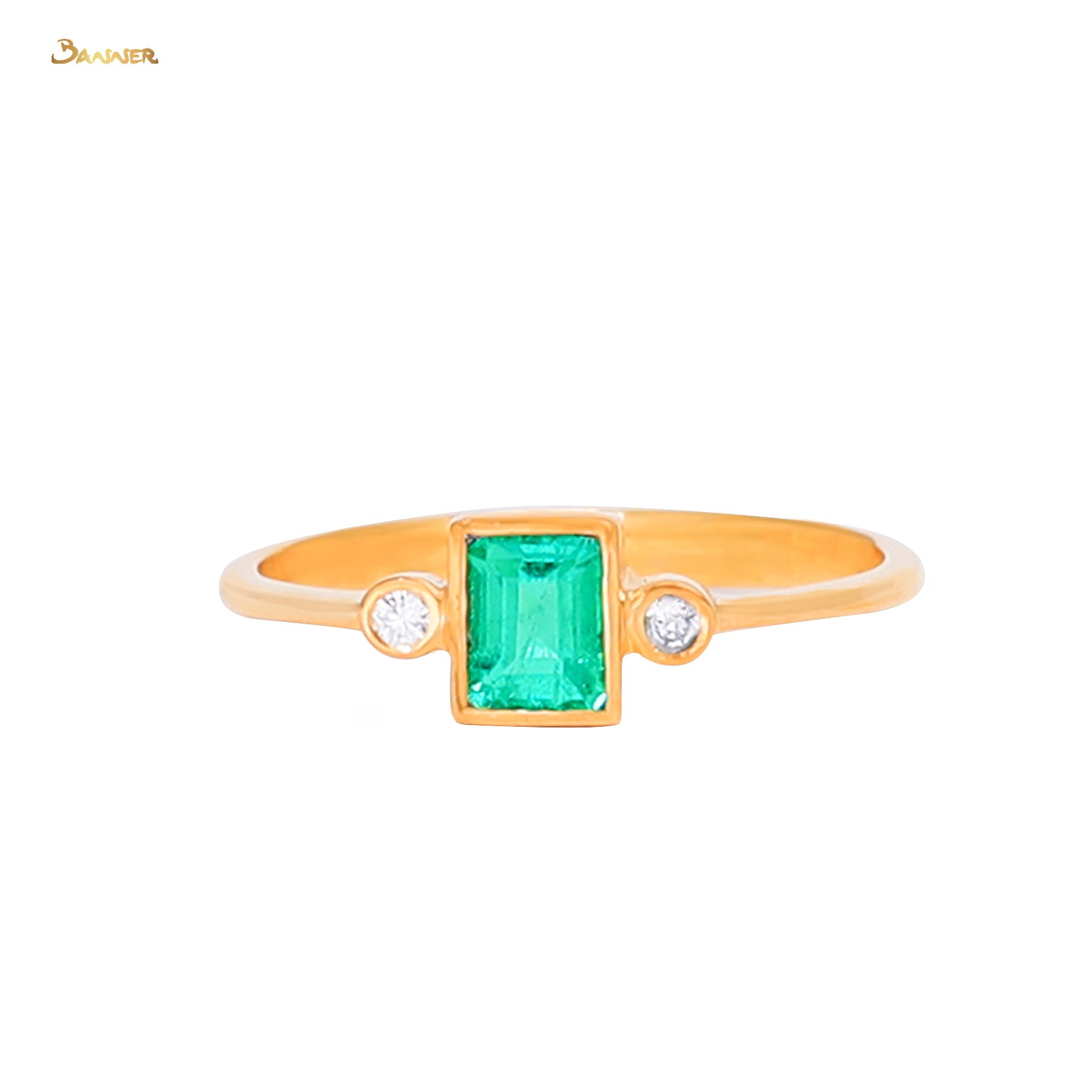 Columbia Emerald and Diamond Petite Ring