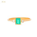 Columbia Emerald and Diamond Petite Ring