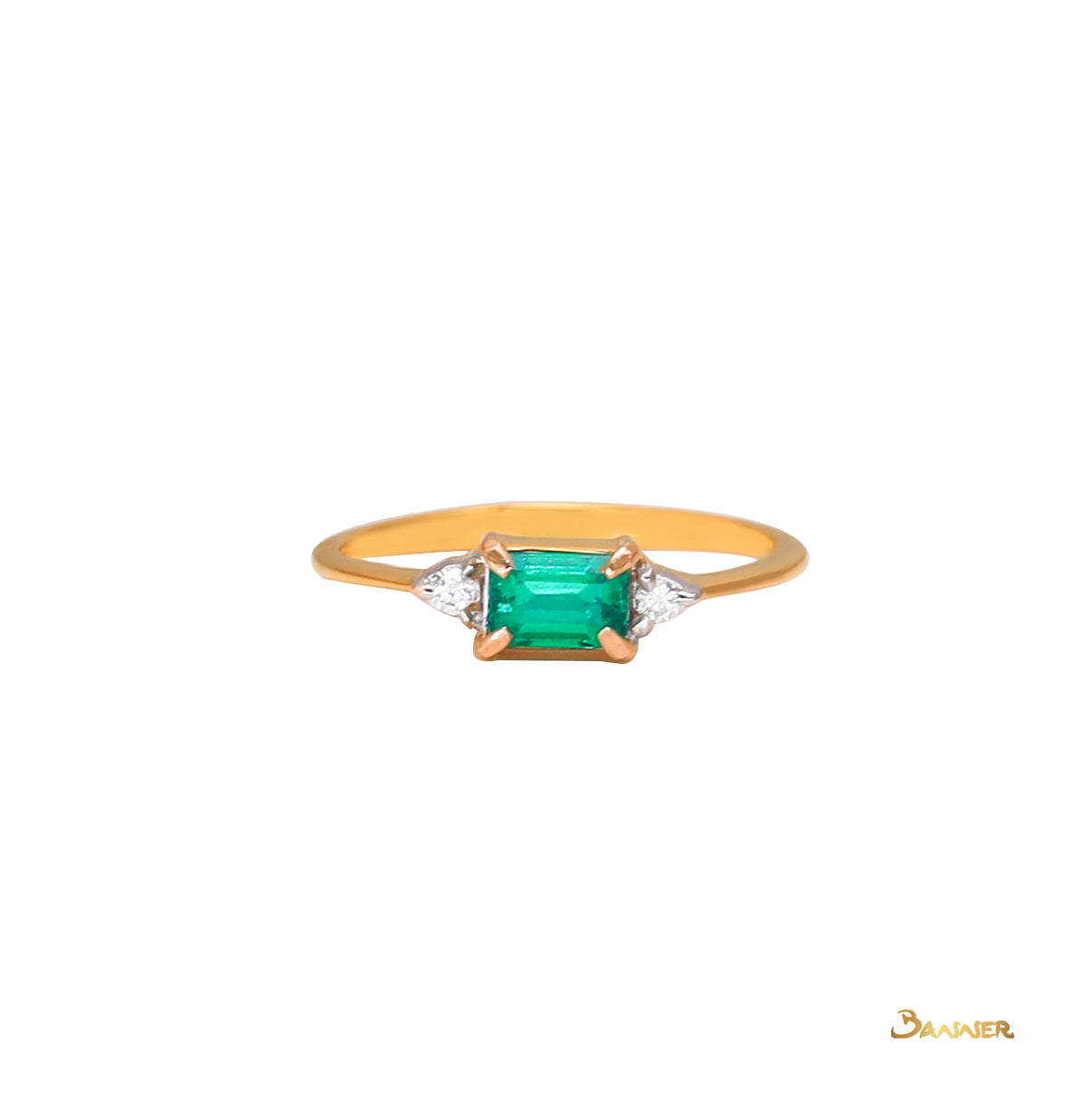 Columbia Emerald and Diamond Petite Ring