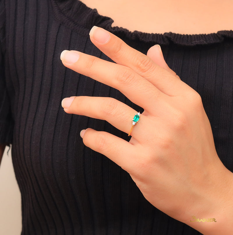 Columbia Emerald and Diamond Petite Ring