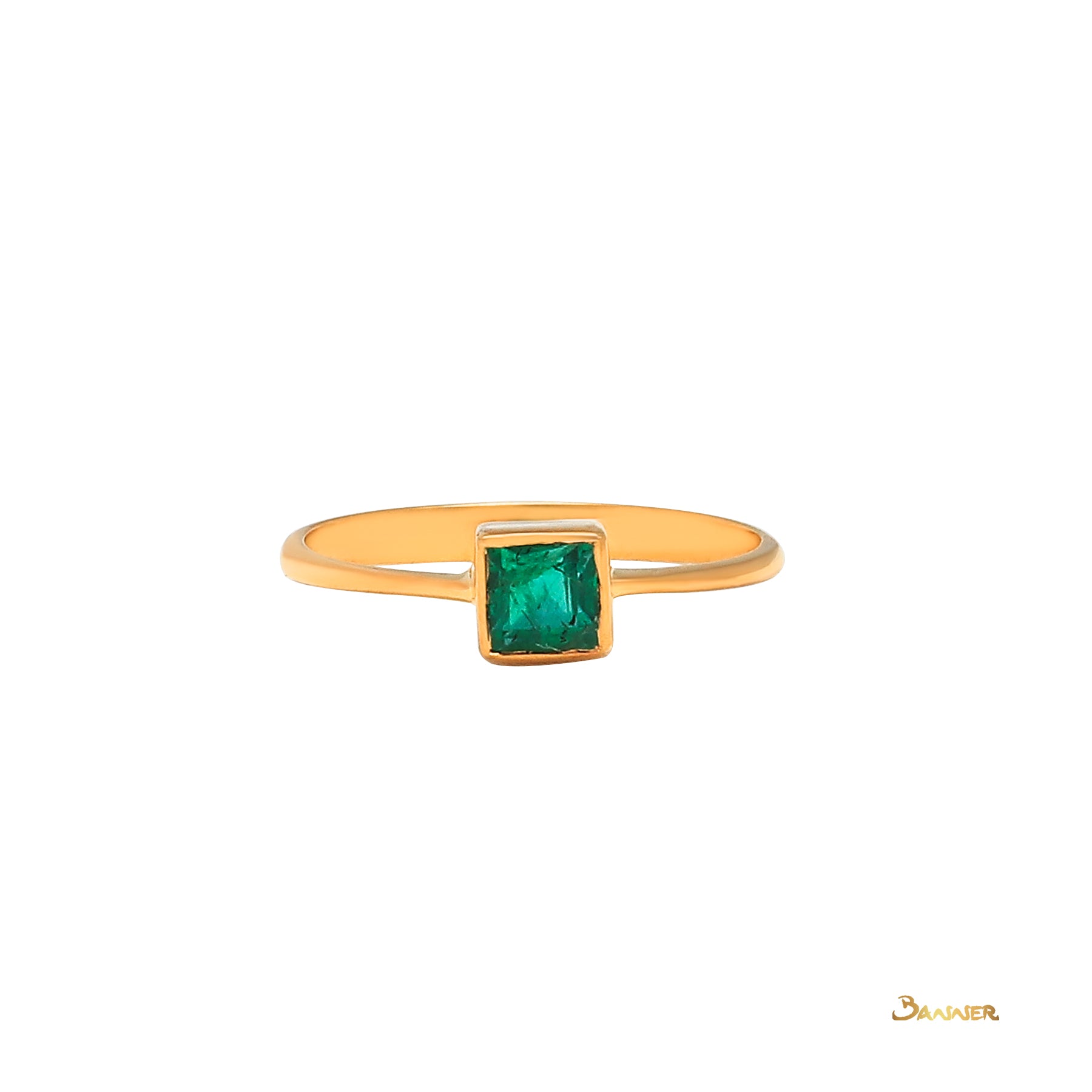 Emerald emerald-cut Solitaire Ring