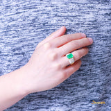Columbian Emerald & Diamond Men Ring