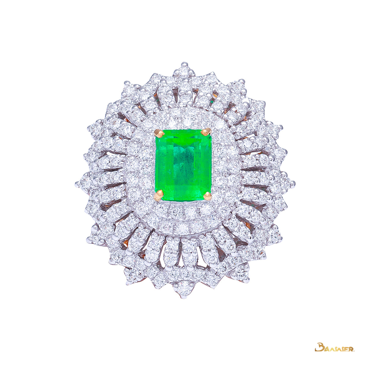 Columbian Emerald and Diamond Ring (Emerald 2.58 carats)