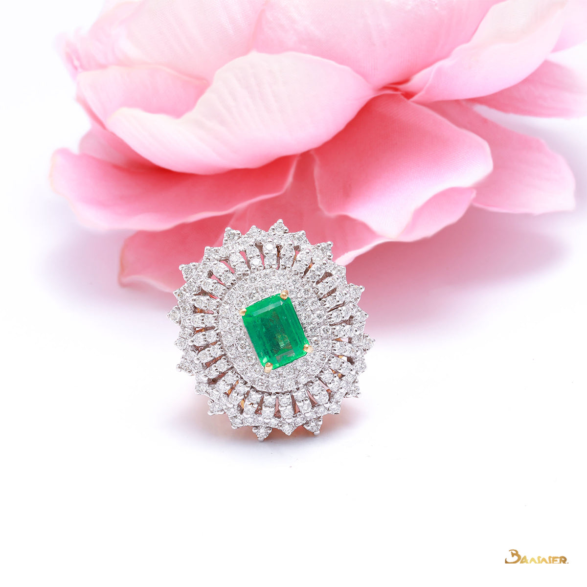 Columbian Emerald and Diamond Ring (Emerald 2.58 carats)