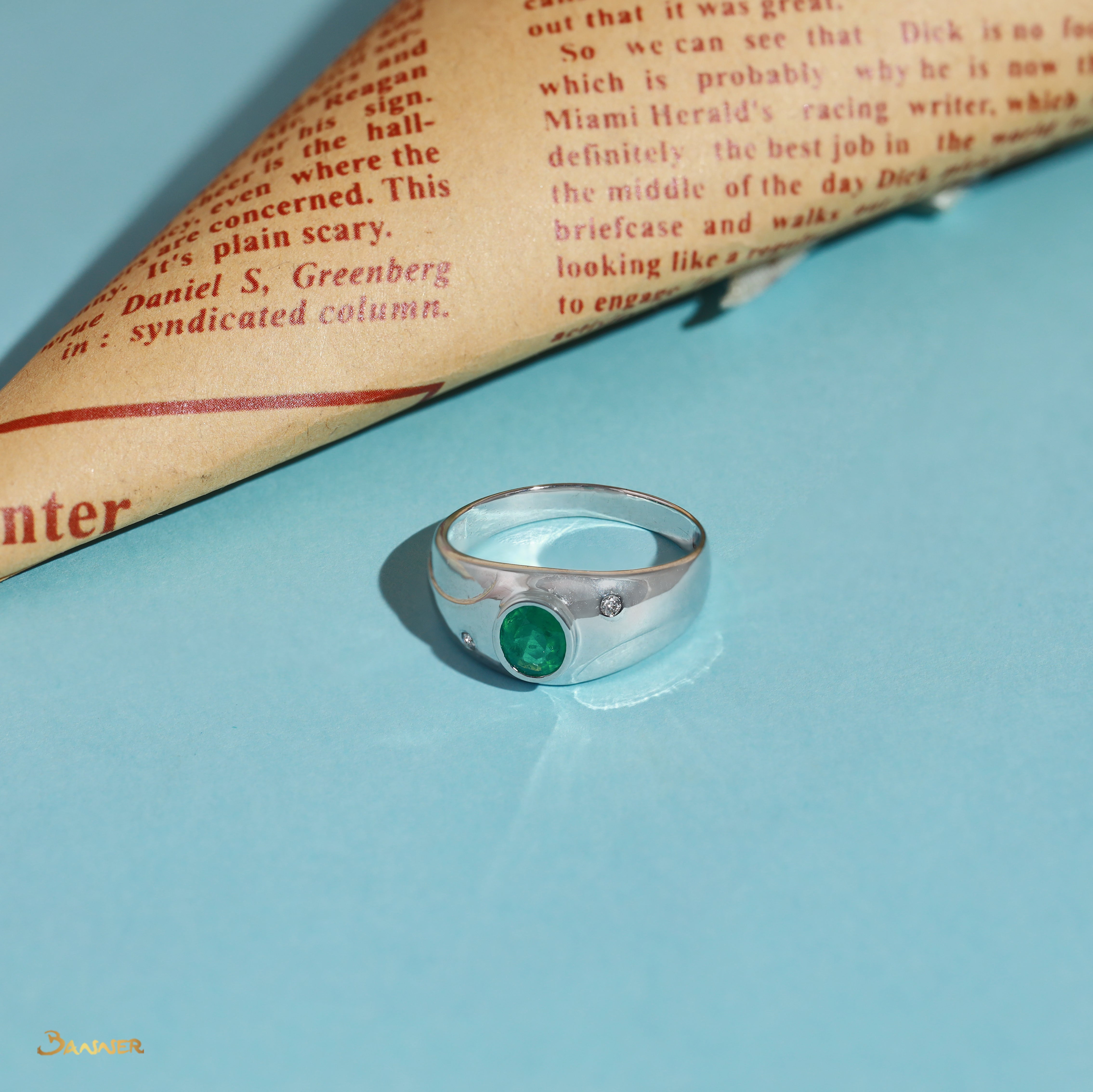 Emerald and Diamond Ring