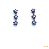 Sapphire and Diamond Pan-Tone-Sint Earrings