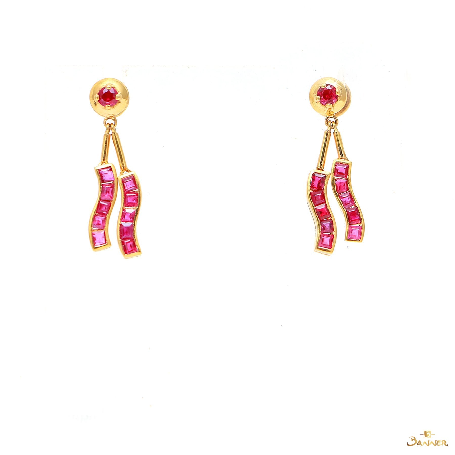 Ruby Dancing Earrings