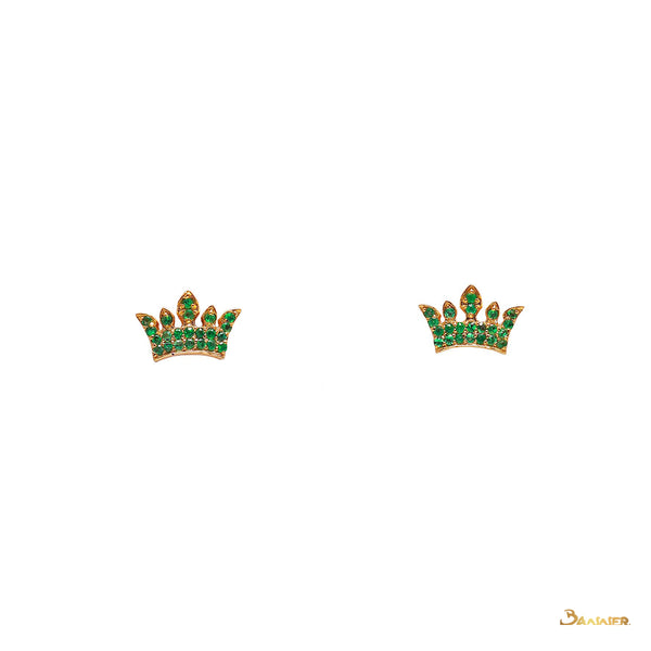 Emerald Crown Earrings