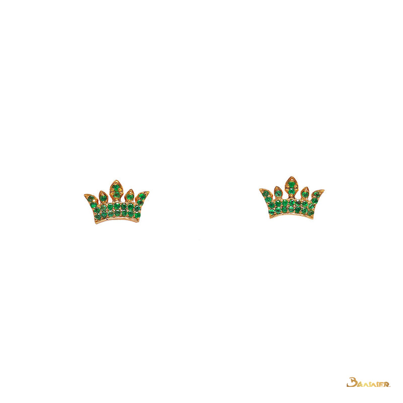 Emerald Crown Earrings