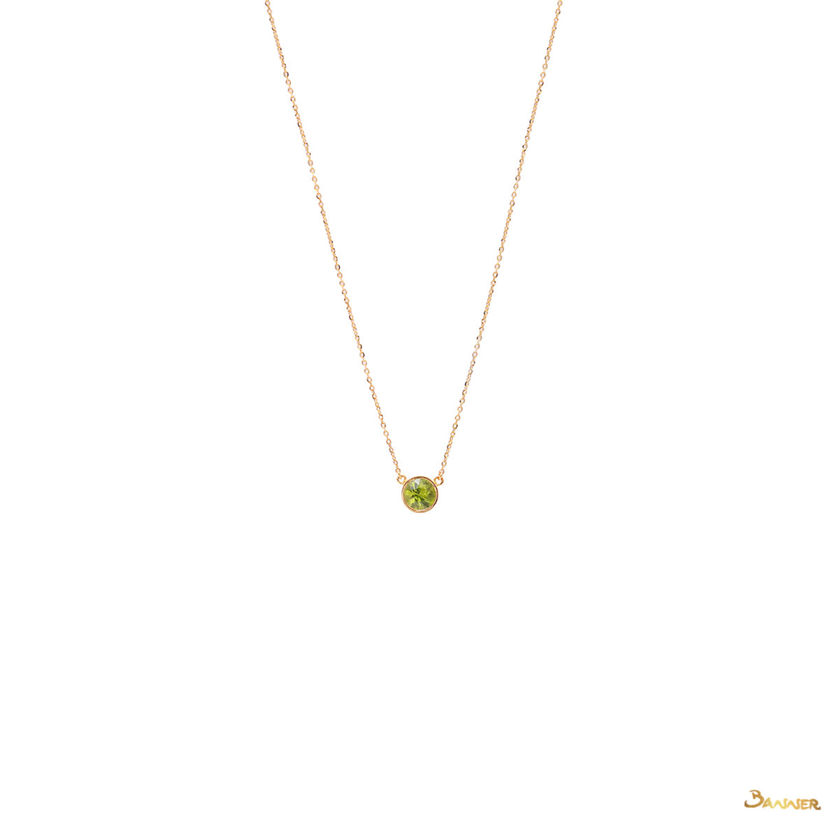 Peridot Solitaire Necklace