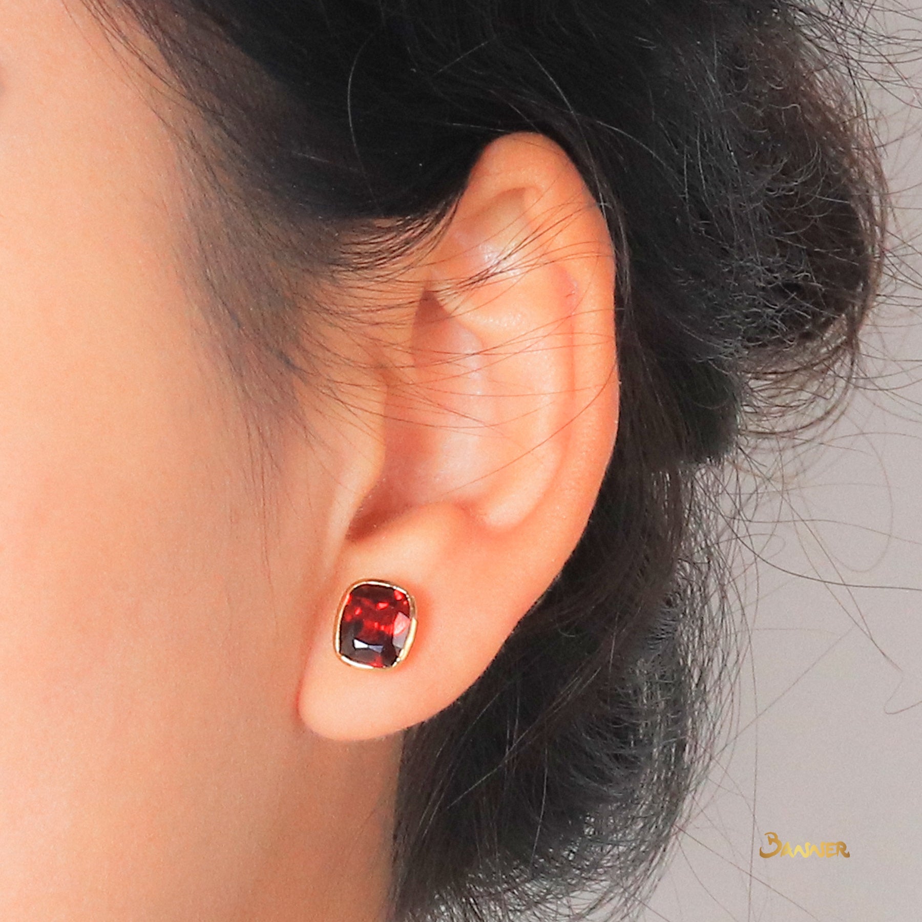 Garnet Stud Earrings