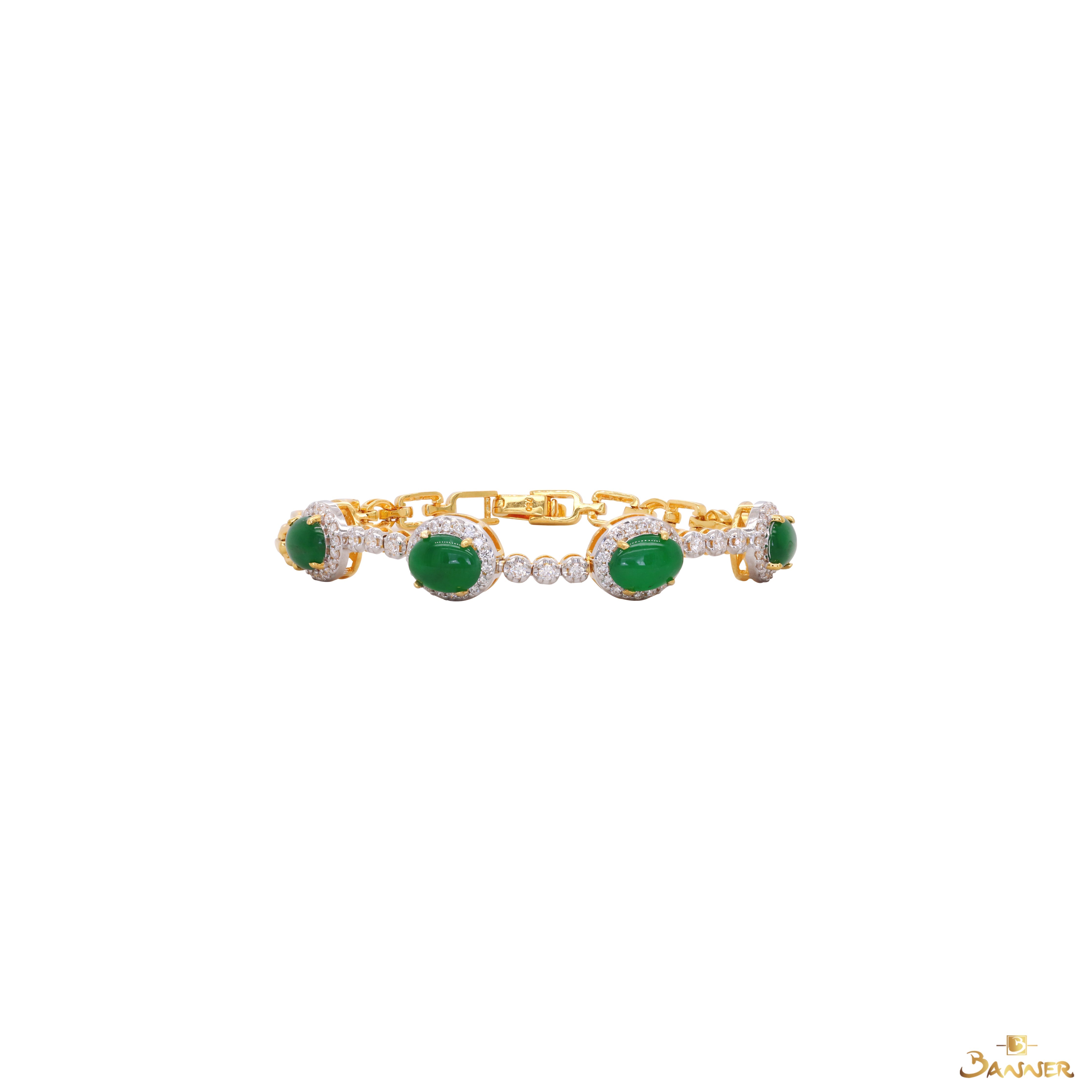 Jade and Diamond Bracelet