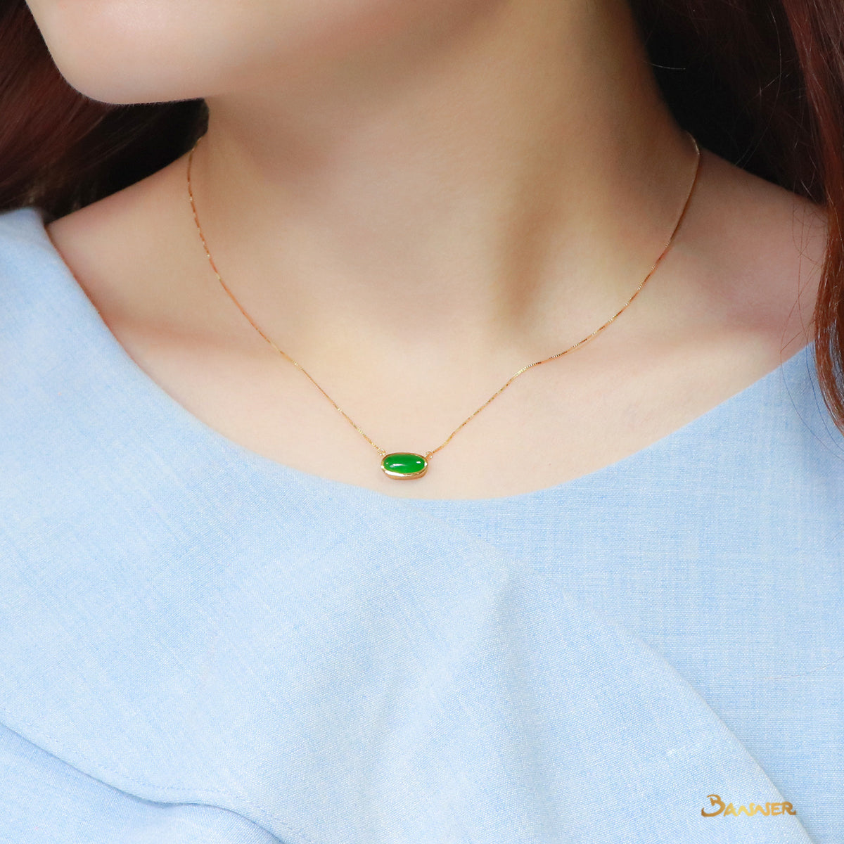 Jade Solitaire Necklace