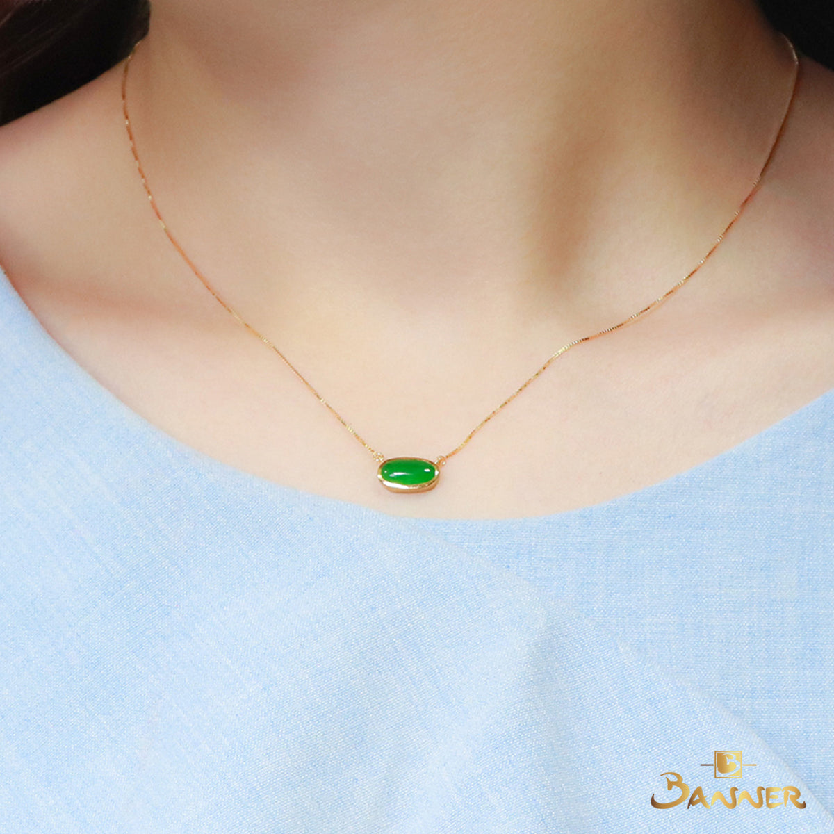 Jade Solitaire Necklace