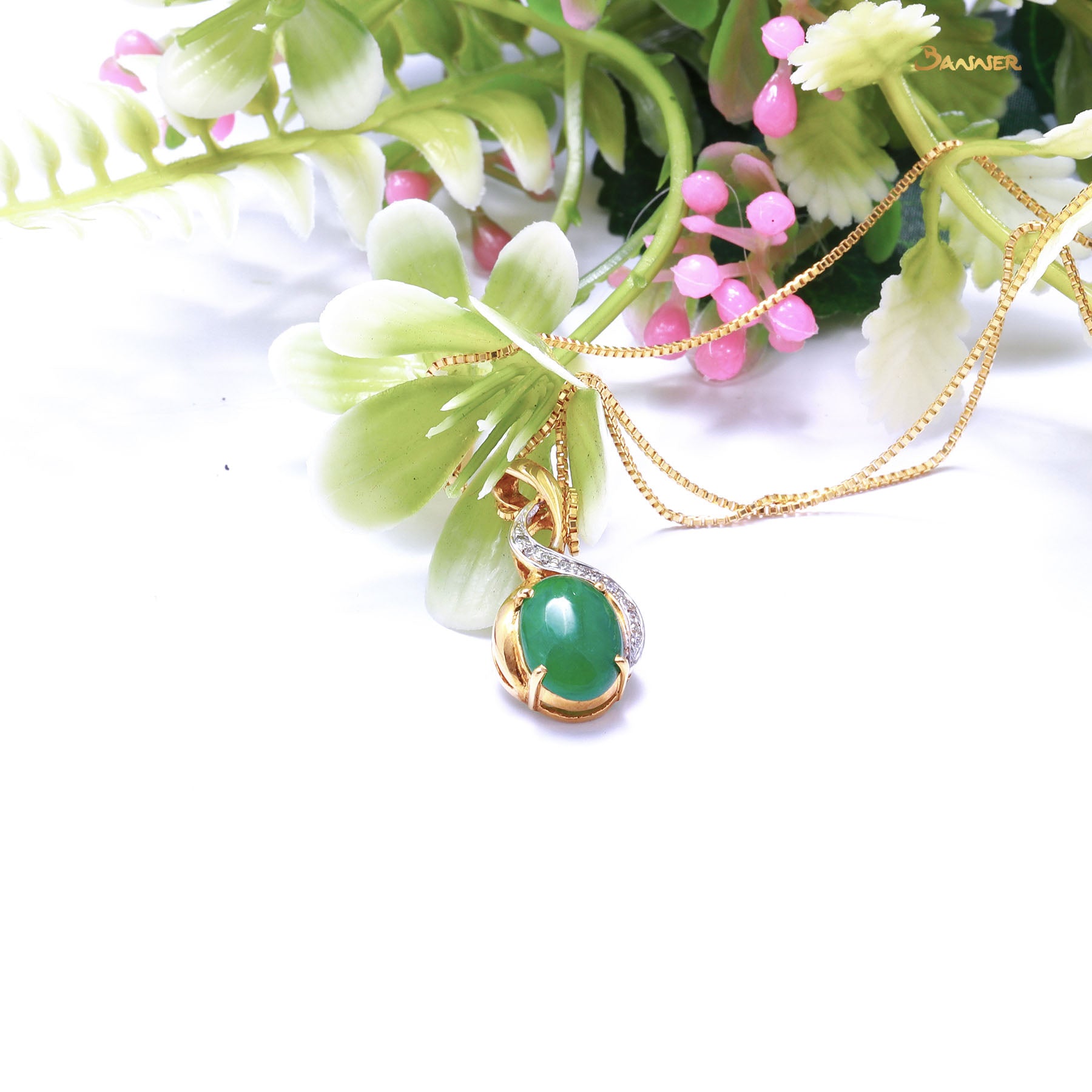 Jade and Diamond Thit-Sein Pendant