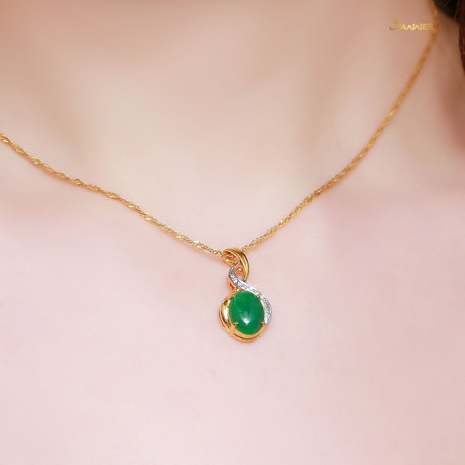 Jade and Diamond Thit-Sein Pendant