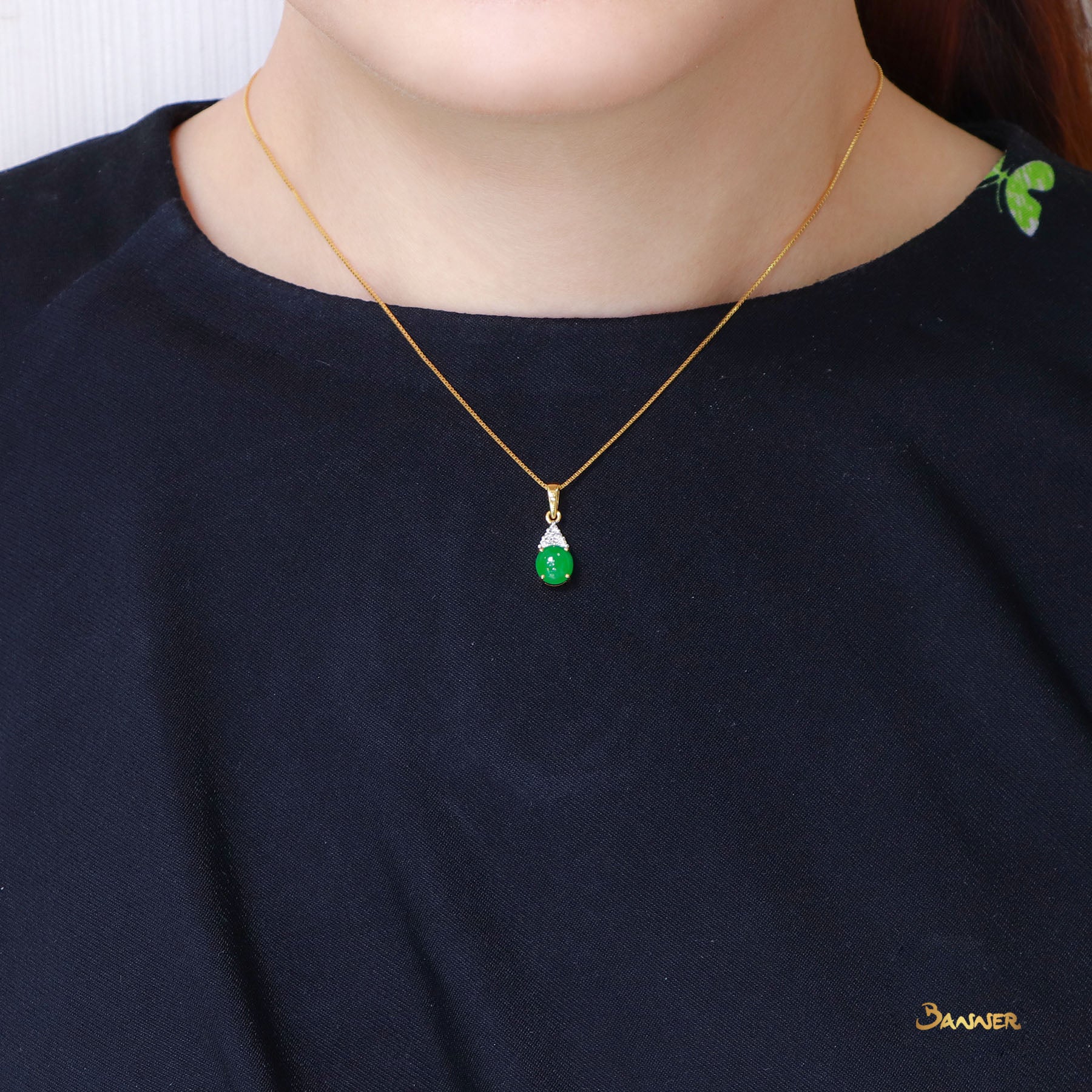 Jade and Diamond Pendant