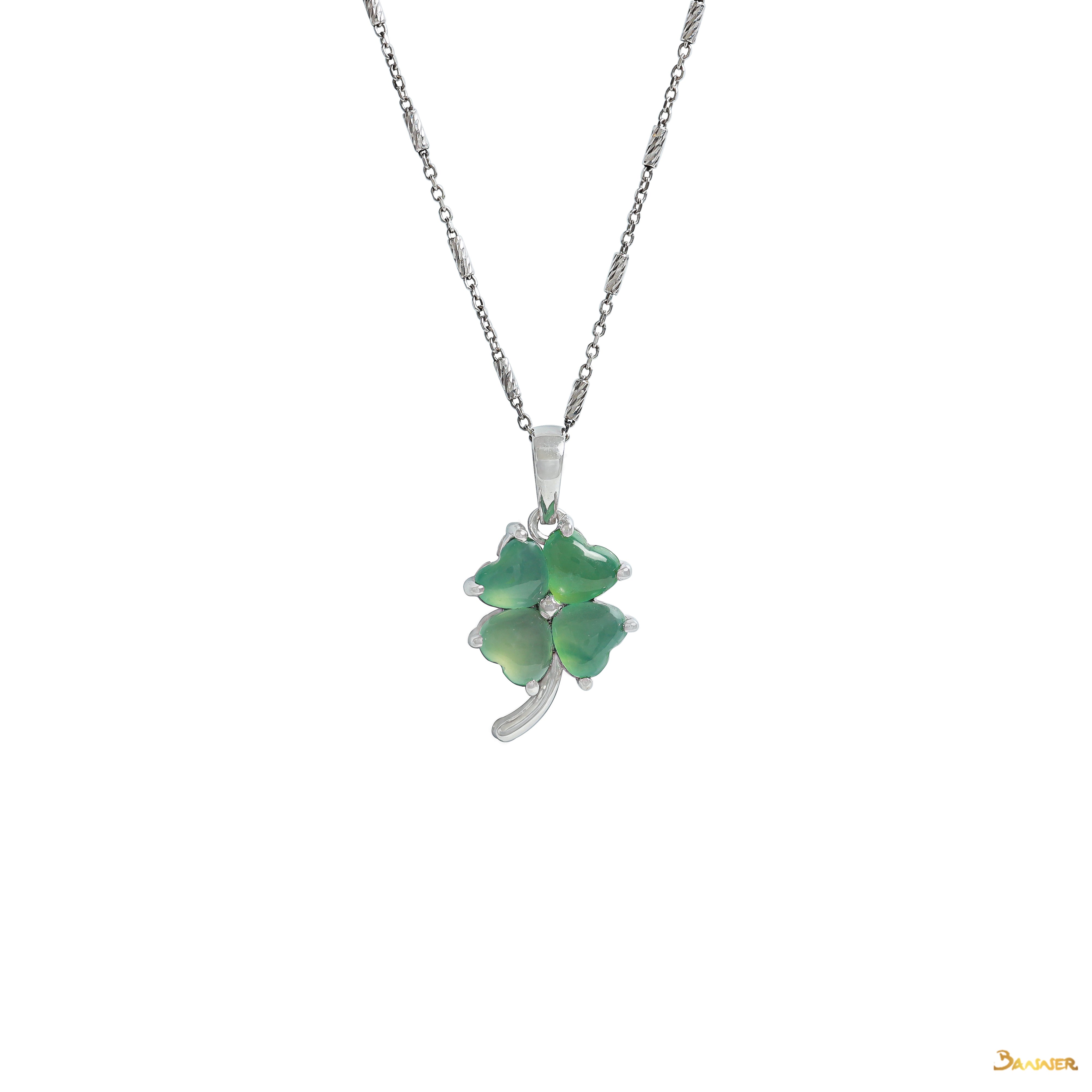 Green Jade Clover Pendant