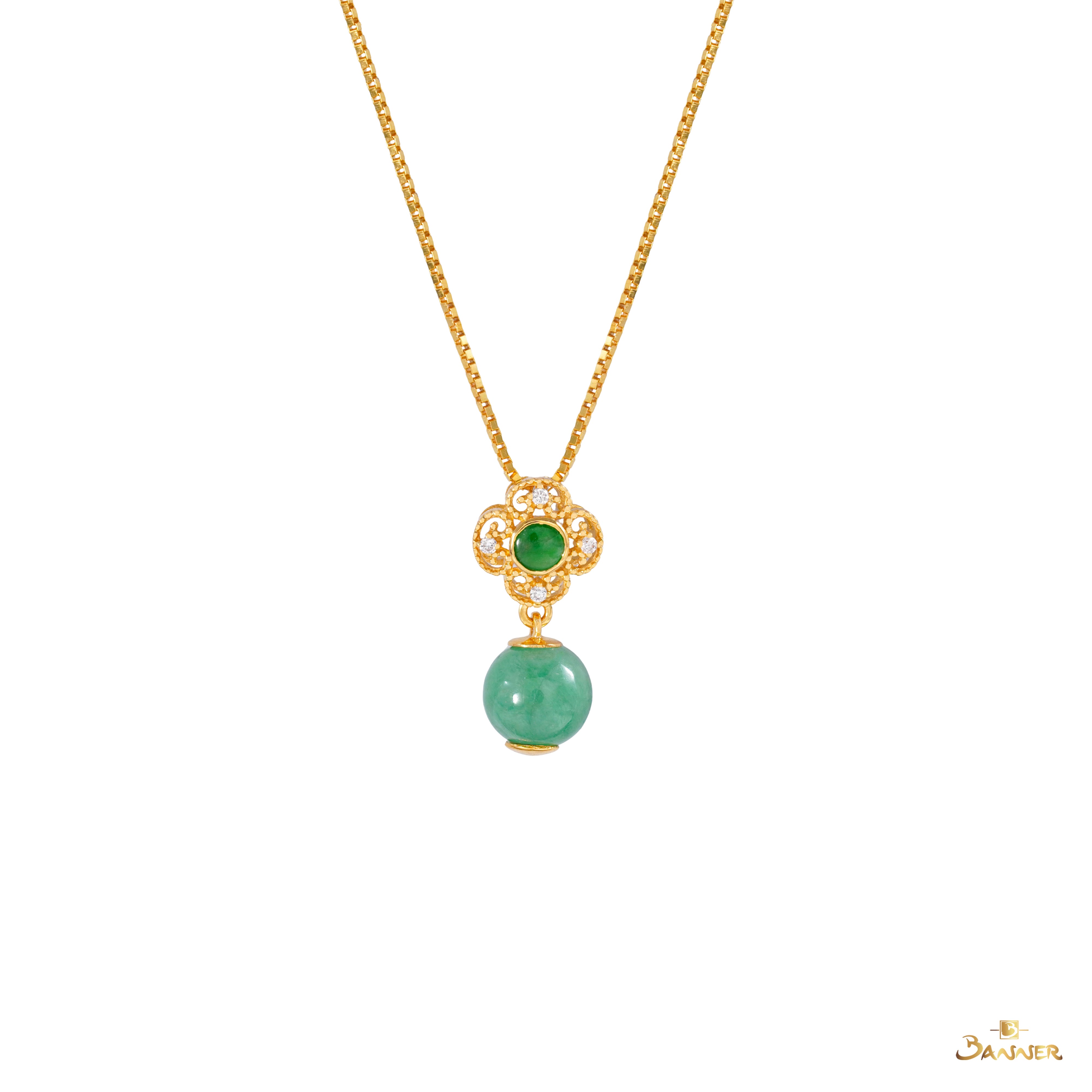 Jade and Diamond Kanote Pendant