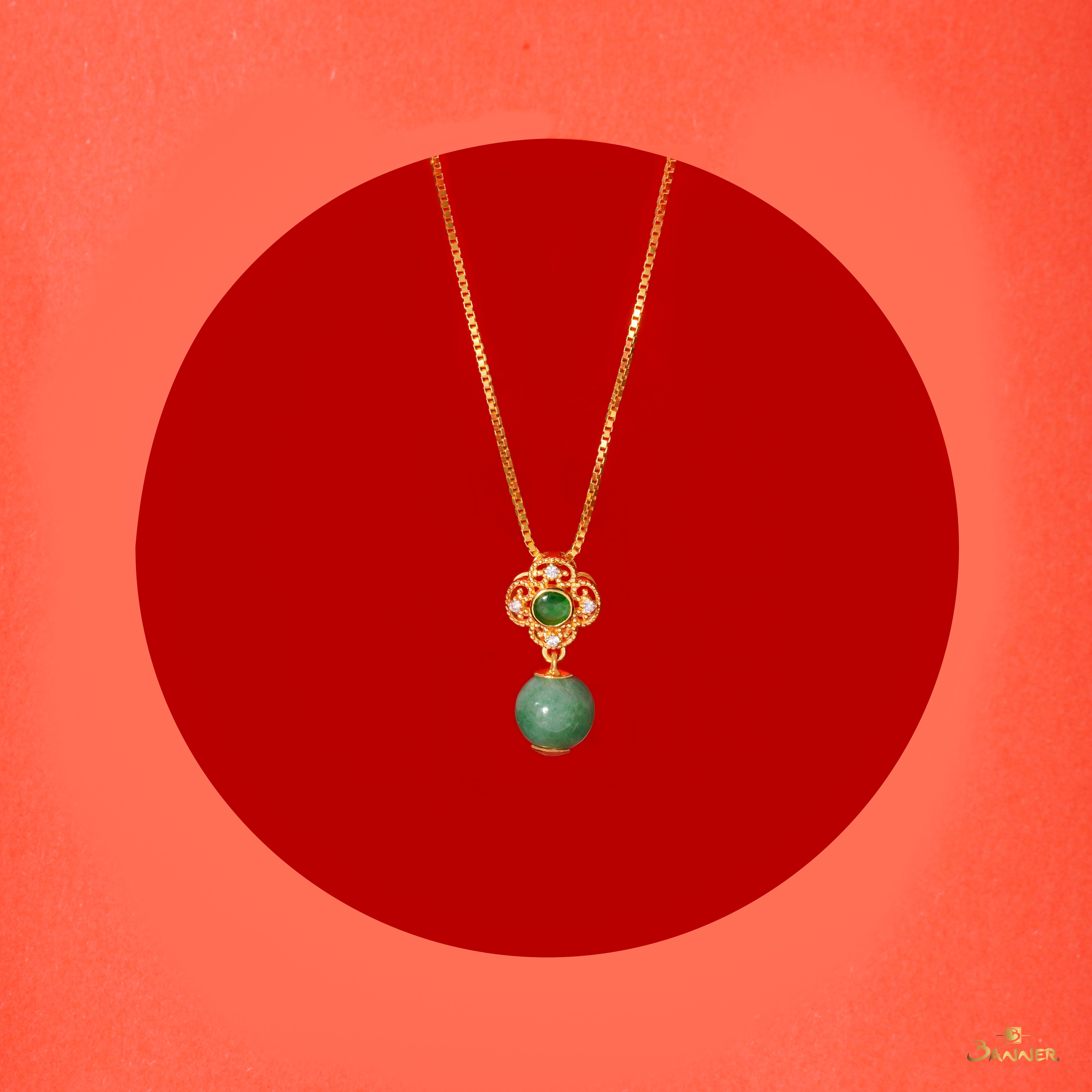 Jade and Diamond Kanote Pendant