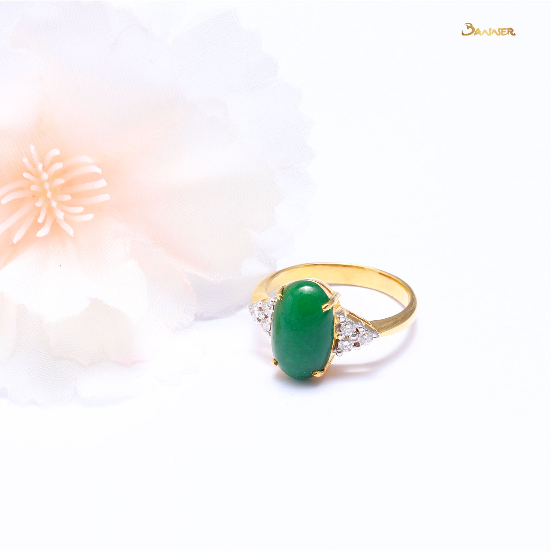 Jade and Diamond Ring