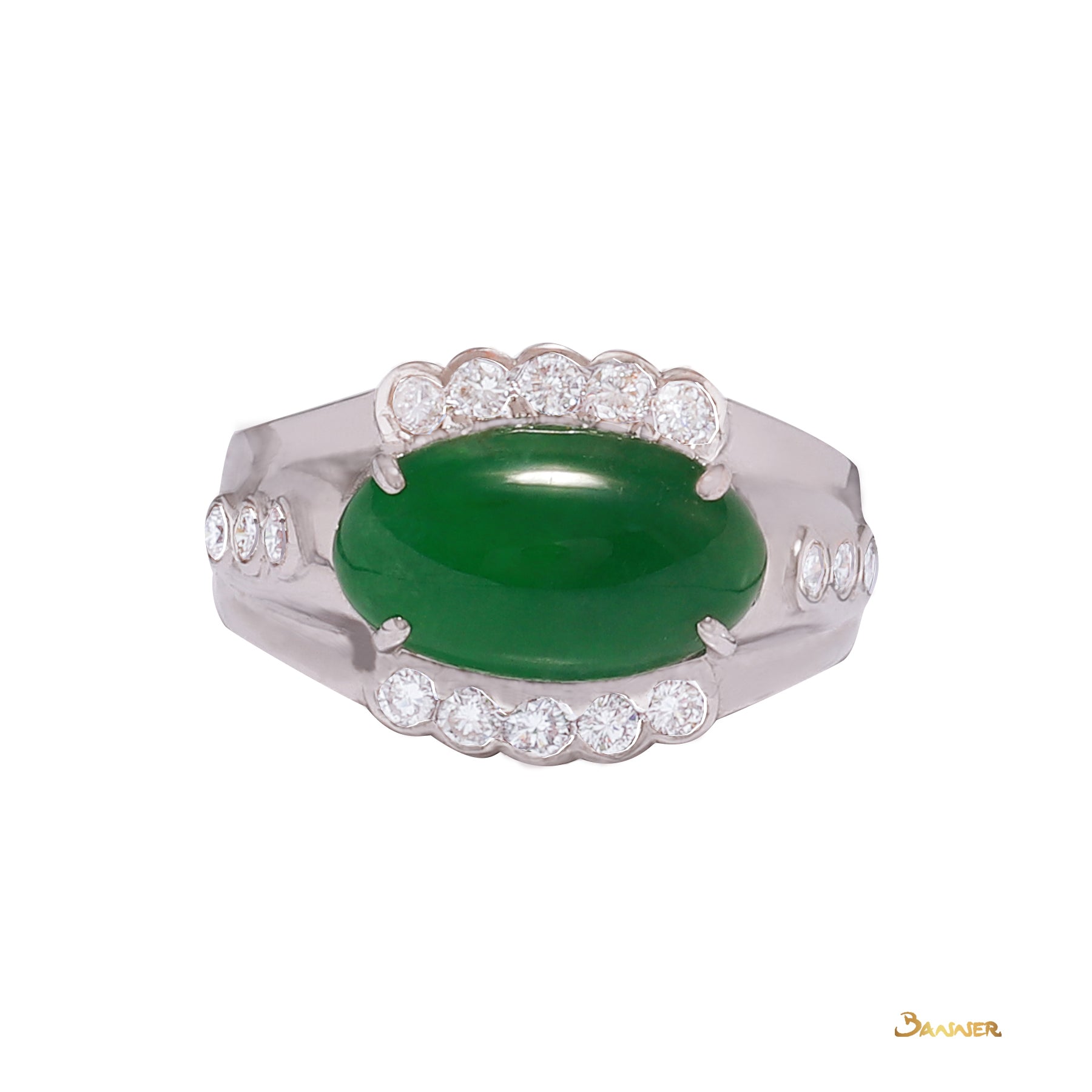 Jade and Diamond Ring