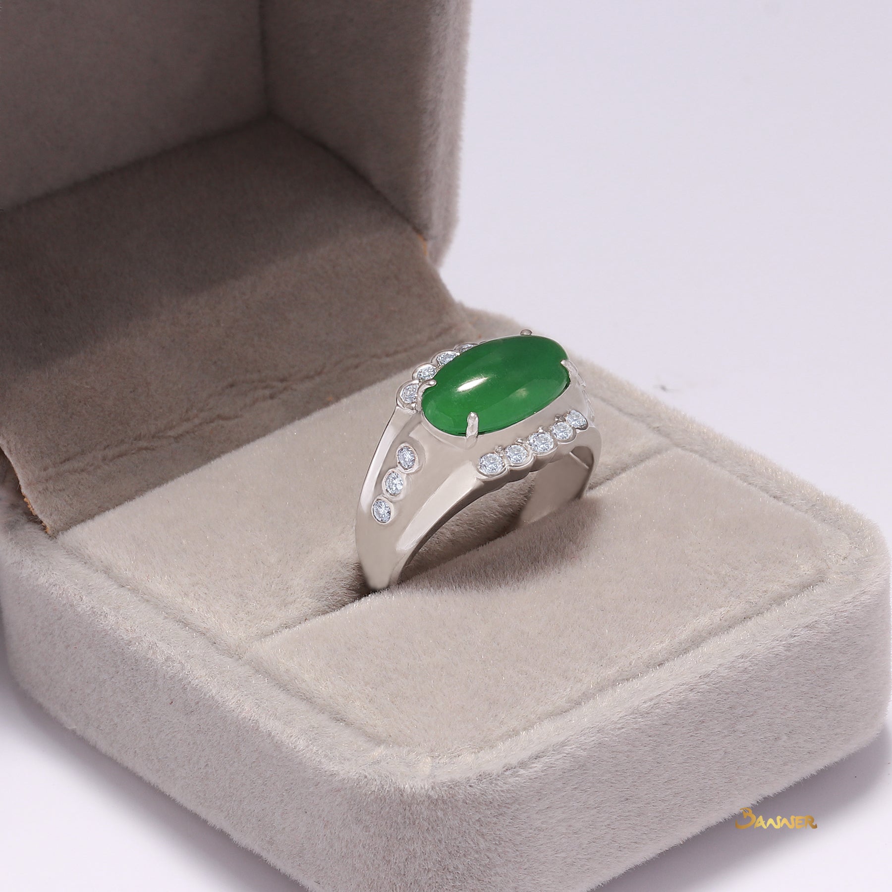 Jade and Diamond Ring