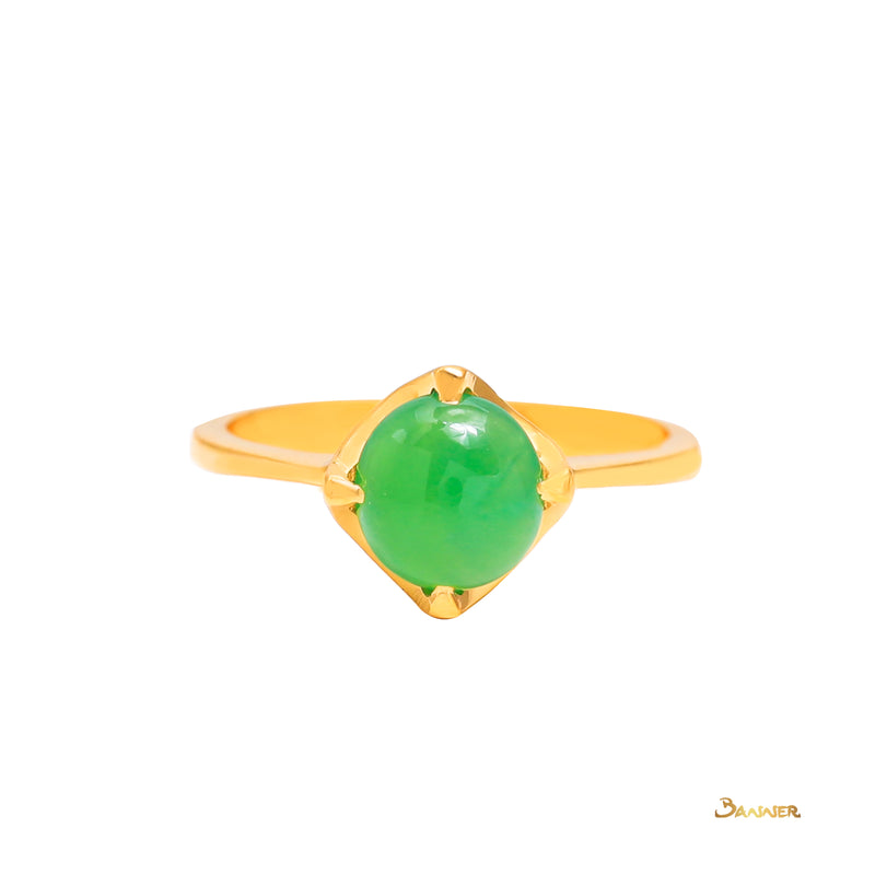 Jade Floral Ring
